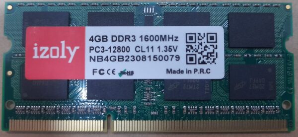 izoly 4gb ddr3 1600mhz 1.35 volt CL11 notebook ram